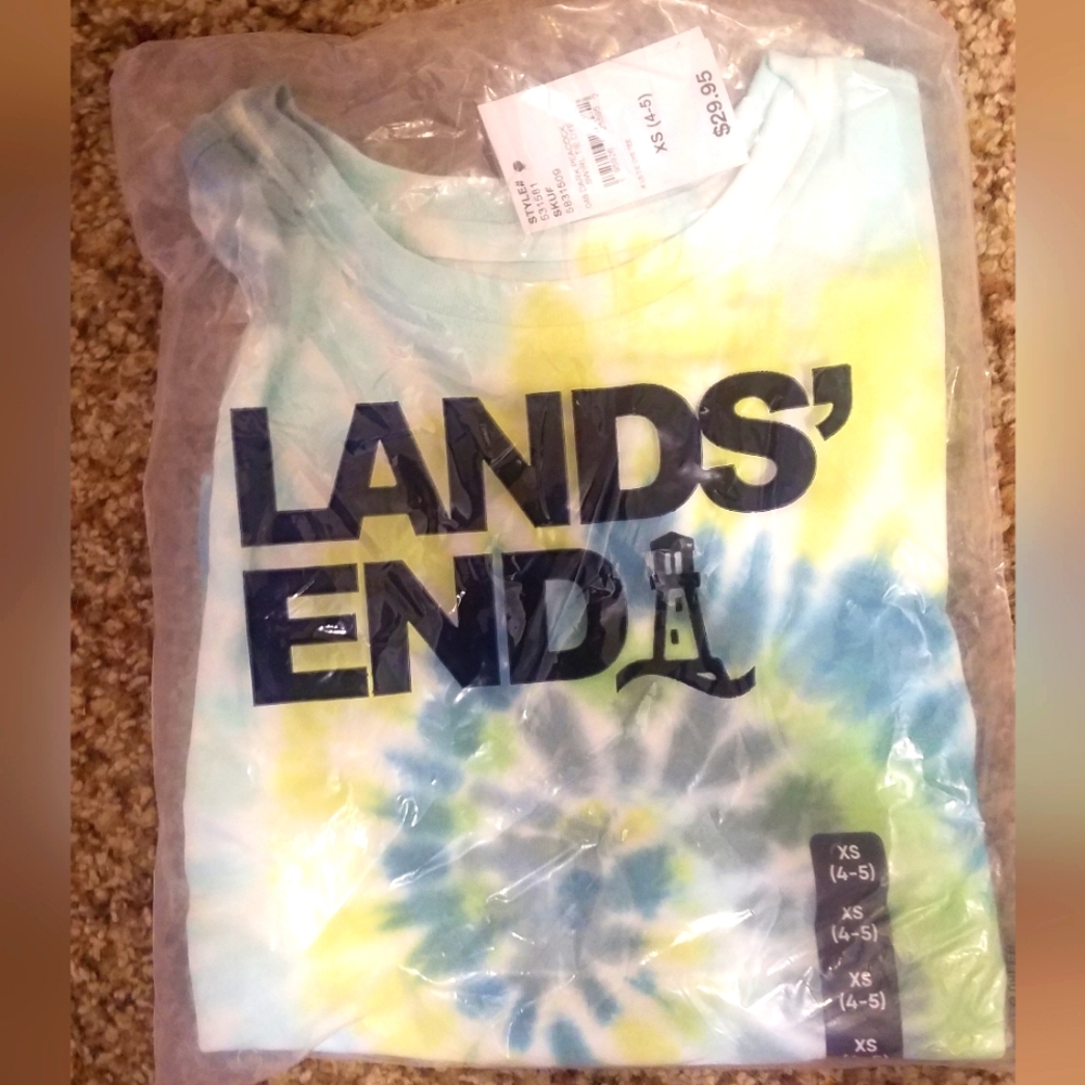 NWT Lands' End Tie-Dye T-Shirt XS